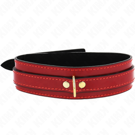 Collana Regolabile Rosso Vino Con Dettagli Oro 29-42,5 Cm X 4 Cm