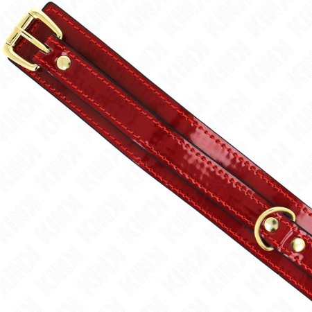 Collana Regolabile Rosso Vino Con Dettagli Oro 29-42,5 Cm X 4 Cm