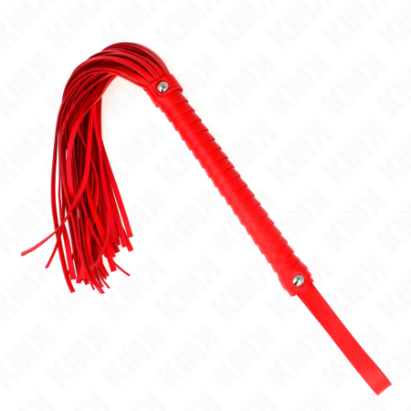 Frusta Con Manico Rosso Strutturato 48,5 Cm