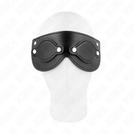 Maschera In Similpelle Con Copri Occhi Rimovibili 22 X 9 Cm