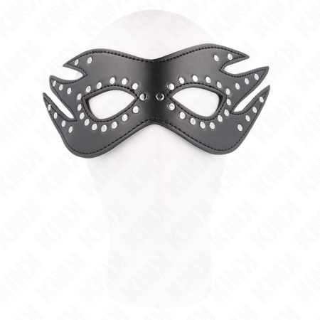 Maschera In Similpelle Con Rivetti Modello 3 26 X 9,5 Cm