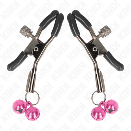 KINK - DOUBLE BELL NIPPLE CLAMP PINK 6 CM