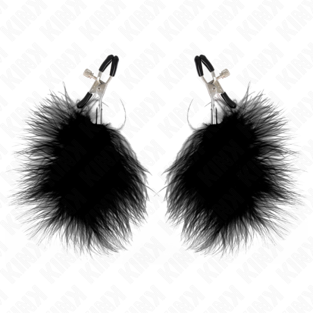 KINK - FEATHER NIPPLE CLAMP BLACK 7 CM