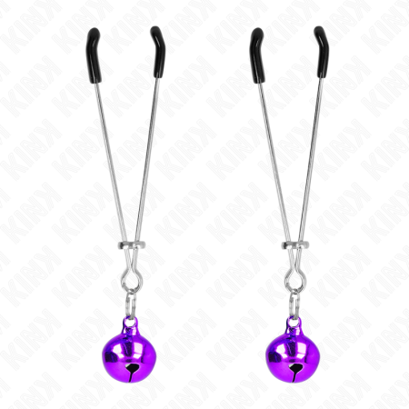 KINK - THIN BELL NIPPLE CLAMPS PURPLE 7 CM