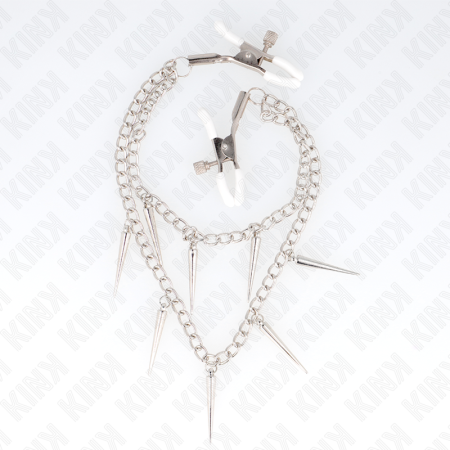 KINK - NIPPLE CLAMPS WITH SPIKES CHAINS 30 CM