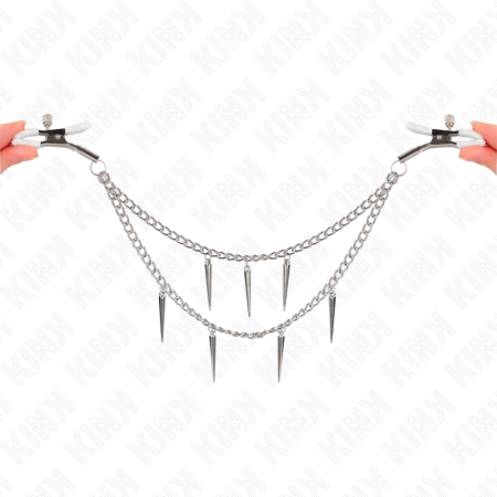 KINK - NIPPLE CLAMPS WITH SPIKES CHAINS 30 CM