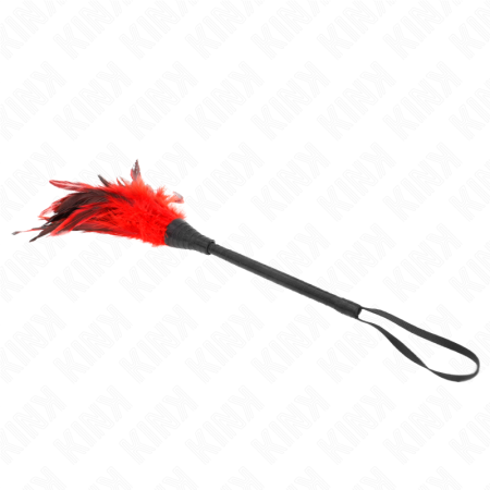 Piume Di Pollo Tickle A Forma Di Corno Rosso 36 Cm