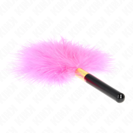 KINK - FUCHSIA GOLD METAL TICKLE FEATHERS 18 CM