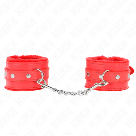 Poggipolsi Premium Imbottiti In Pelliccia Rossi Con Cintura Rossa Regolabile 17-29 Cm X 6 Cm