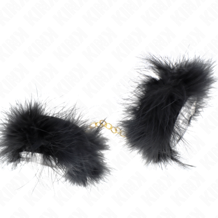 KINK - FEATHER HAND CUFFS WITH GOLD CHAIN MODEL 0