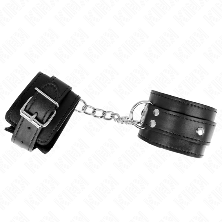 KINK - 3 D-RING WRIST RESTRAINTS ADJUSTABLE BLACK 17.5-25 CM X 6 CM