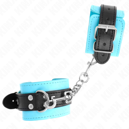 KINK - HOOK WRIST RESTRAINTS BLUE FUR LINED ADJUSTABLE 20-28 CM X 5.5 CM