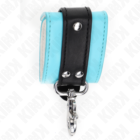 KINK - PREMIUM LOCKABLE WRIST RESTRAINTS BLACK / BLUE ADJUSTABLE 21-28 CM X 5.5 CM