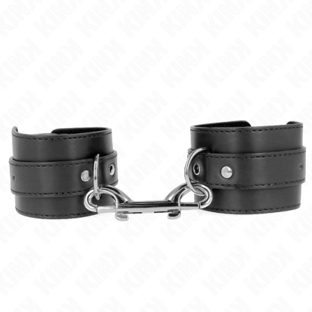 Tenuta Da Polso-Fila Di Rivetti Singola E Fibbia Grande Nera Regolabile 17-28 Cm X 5 Cm