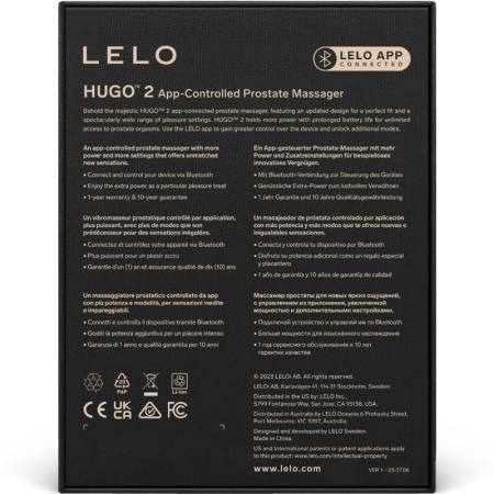 LELO - HUGO 2 BLACK PROSTATE MASSAGER