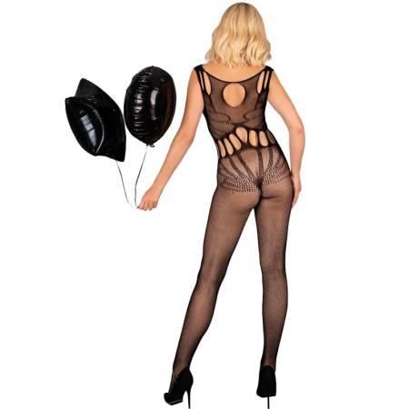 AMAHIL Bodystocking Crotchless Nero Taglia Unica