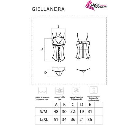 Collezione Giellandra For The Senses Corsetto + Panty Nero