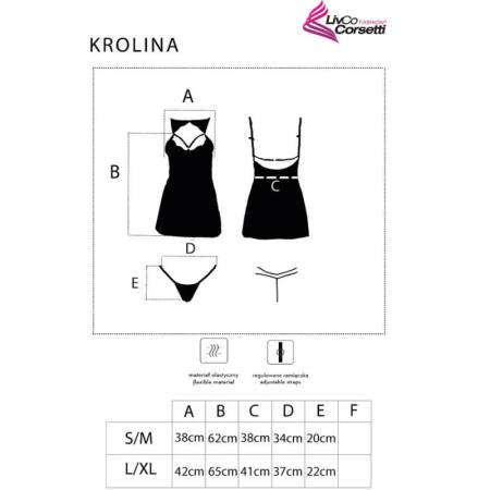 Krolina Lc 90734 Chemise + Perizoma Nero L/XL