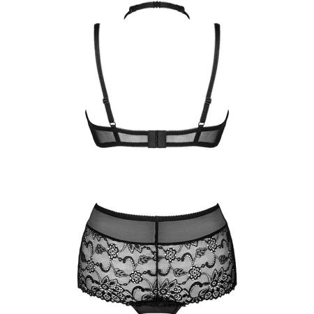 Linera For The Senses Collezione Bra + Panty Nero L/Xl