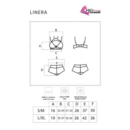 Linera For The Senses Collezione Bra + Panty Nero L/Xl