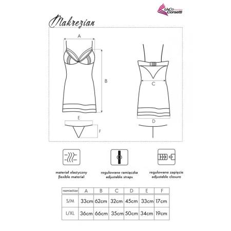 Makrezian Lc 90545 Camicia + Panty Nero L/Xl