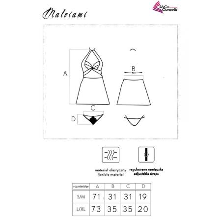 Malviami Lc 90625 Camicia + Panty Nero L/Xl