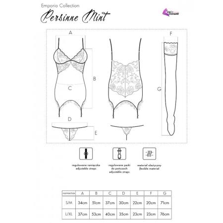 Persinne Mit Emporio Set Corsetto + Slip + Calze