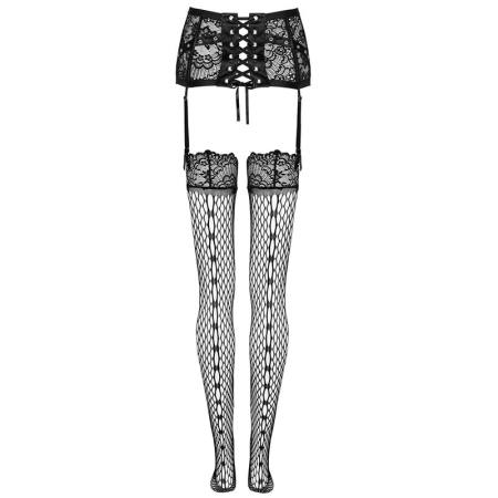 LIVCO CORSETTI FASHION - GARTER BELT + STOCKINGS BLACK