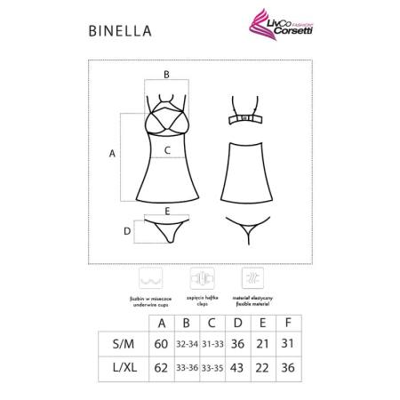 Set Binella Babydoll + Perizoma Nero