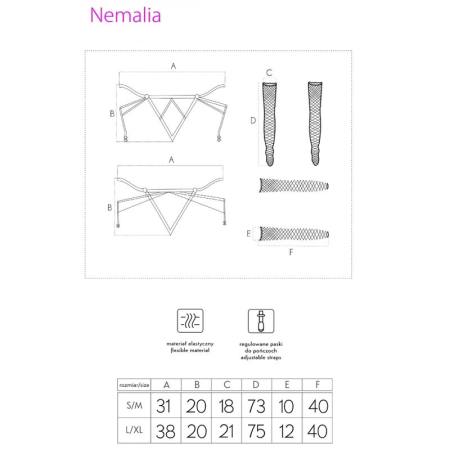 Set Nemalia Giarrettiera + Calze + Guanti Nero