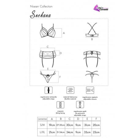 Snehana Lc 90443 Reggiseno + Reggiseno + Slip Nero L/Xl