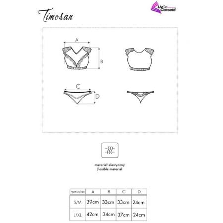 Timosan Lc 90631 Reggiseno + Slip Nero L/Xl