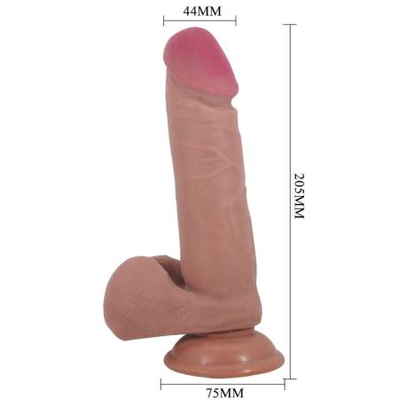 Dildo Realistico Sliding Skin Series Con Ventosa Scorrevole Della Pelle Flesh 20,5 Cm