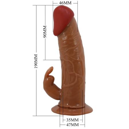 Strap On Marion Harness con Dildo Vibrante 19 CM Brown