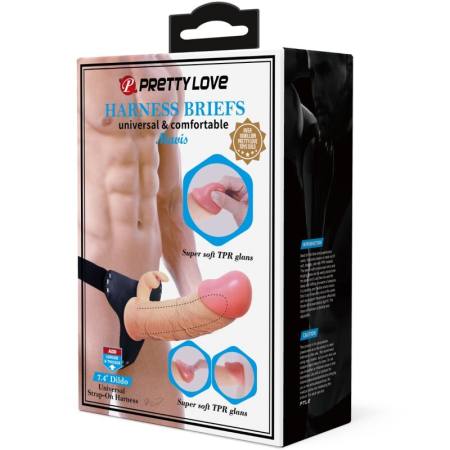 PRETTY LOVE - MAVIS HARNESS UNIVERSAL BRIEFS WITH DILDO 19 CM NATURAL