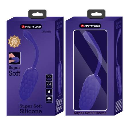 PRETTY LOVE - VIBRATING EGG WITH PURPLE RECHARGEABLE MARINE TEXTURE