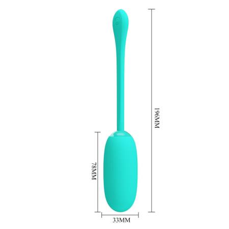 PRETTY LOVE - JULIUS WATERPROOF-RECHARGEABLE VIBRATING EGG AQUA GREEN