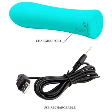 PRETTY LOVE - ALFREDA SUPER POWER VIBRATOR AQUA GREEN