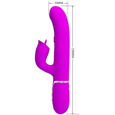 Vibratore Rabbit Fucsia con Lingua