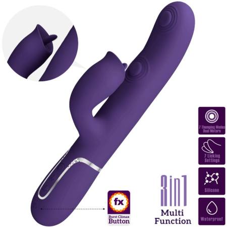 Vibratore Rabbit viola con Lingua