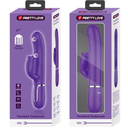 Vibratore Rabbit viola con Lingua