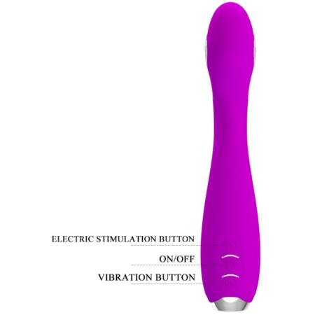 PRETTY LOVE - HECTOR RECHARGEABLE ELECTROSHOCK VIBRATOR WATERPROOF PURPLE