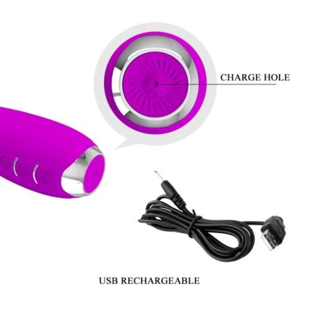 Vibratore Elettroshock Ricaricabile Hector Impermeabile VIOLA