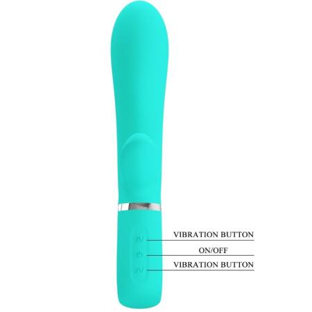 PRETTY LOVE - THOMAS MULTIFUNCTION G-SPOT VIBRATOR AQUA GREEN