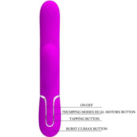 PRETTY LOVE - PERLITA MULTIFUNCTION 3 IN 1 G-SPOT VIBRATOR VIOLET