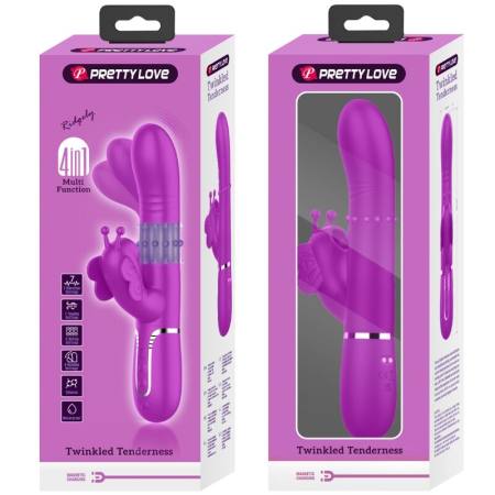 Vibratore Multifunzione Rabbit 4 In 1 Farfalla Fucsia