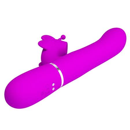 Vibratore Multifunzione Rabbit 4 In 1 Farfalla Fucsia