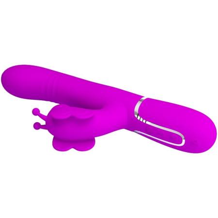 Vibratore Multifunzione Rabbit 4 In 1 Farfalla Fucsia