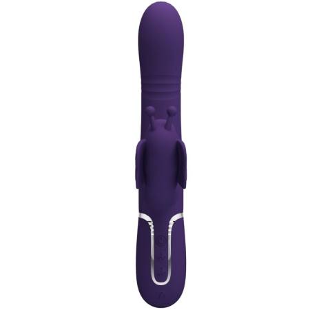 PRETTY LOVE - MULTIFUNCTION RABBIT VIBRATOR 4 IN 1 BUTTERFLY PURPLE