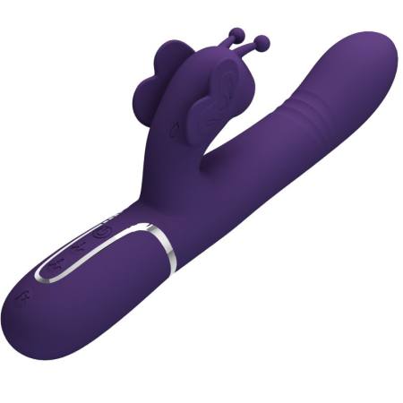 Vibratore Multifunzione Rabbit 4 In 1 Farfalla Viola